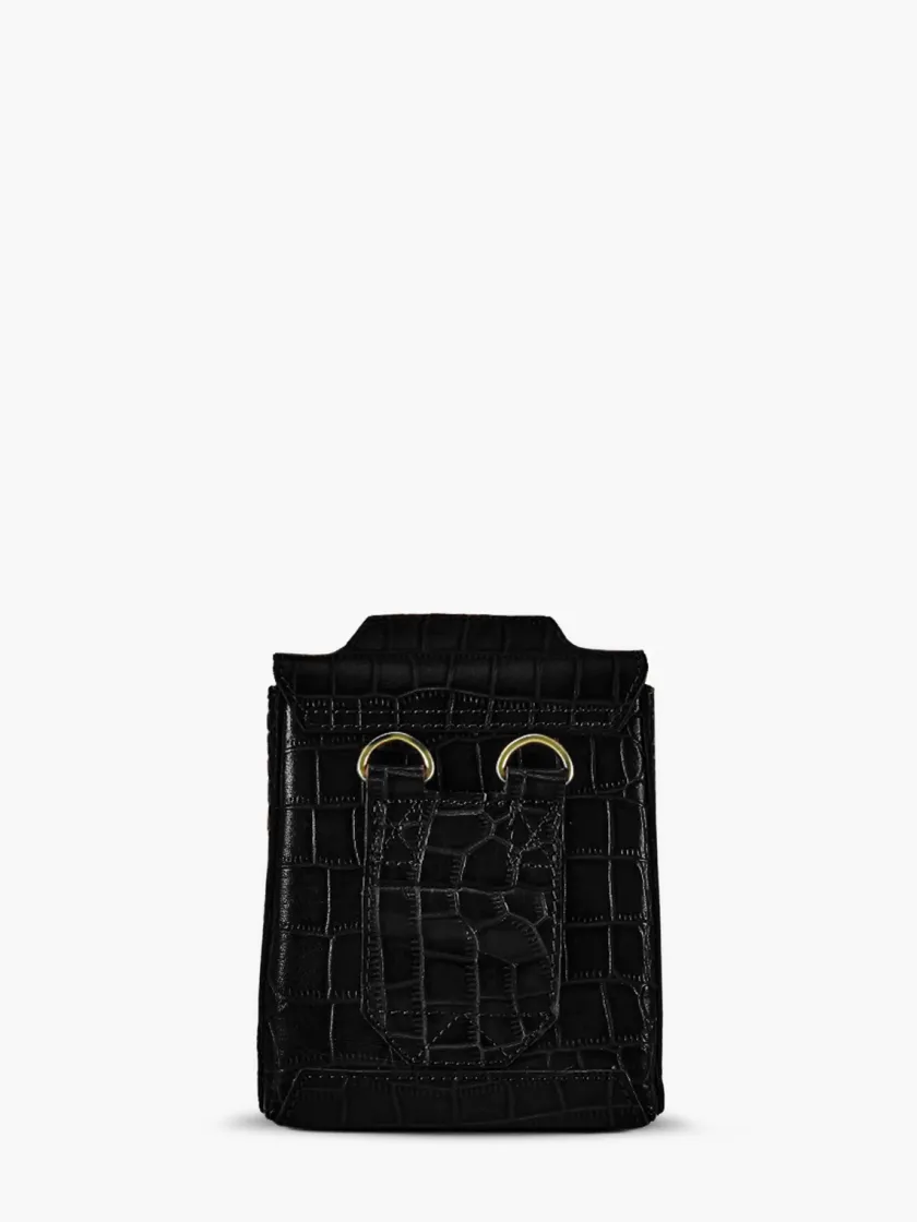 PAUL MARIUS Mini Sacs|Sacs Porté Travers|Agathe Alligator - Noir De Jais