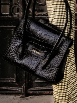 PAUL MARIUS Sacs Porté Épaule|Sacs Porté Main|Colette S Alligator - Noir De Jais