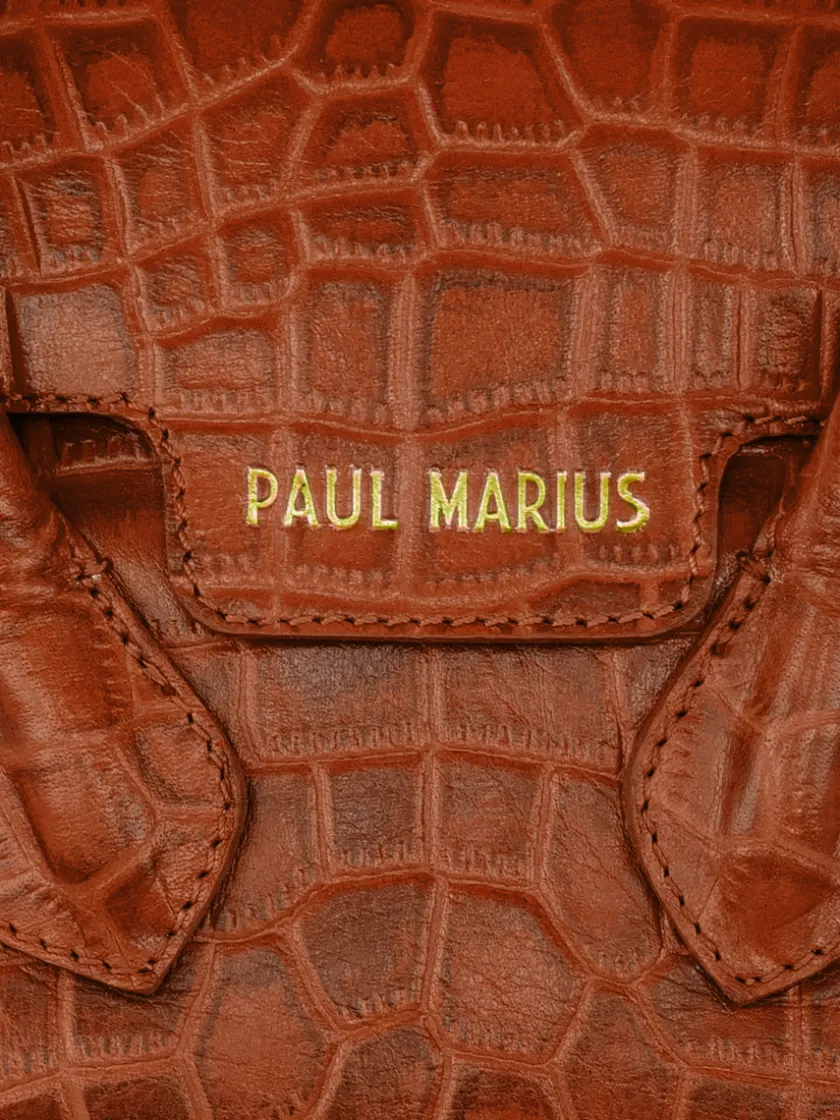 PAUL MARIUS Mini Sacs|Sacs Porté Travers|Colette XS Alligator - Ambre