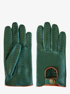 PAUL MARIUS Gants Et Mitaines|Gant Pilote Femme - Vert Foncé / Naturel
