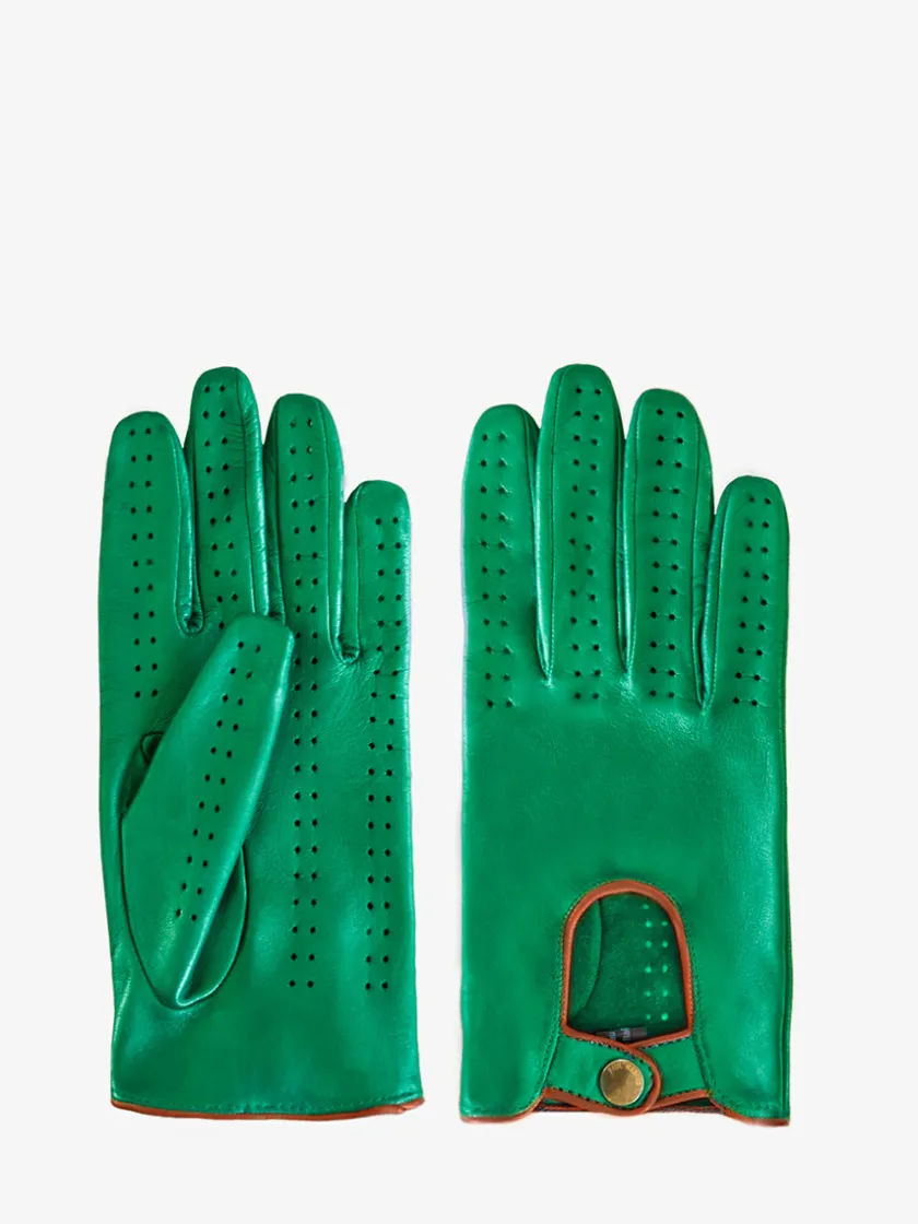 PAUL MARIUS Gants Et Mitaines|Gants Pilote Femme - Vert / Naturel