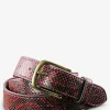 PAUL MARIUS Ceintures|LaCeinture à Boucle Python - Rouge Grenat
