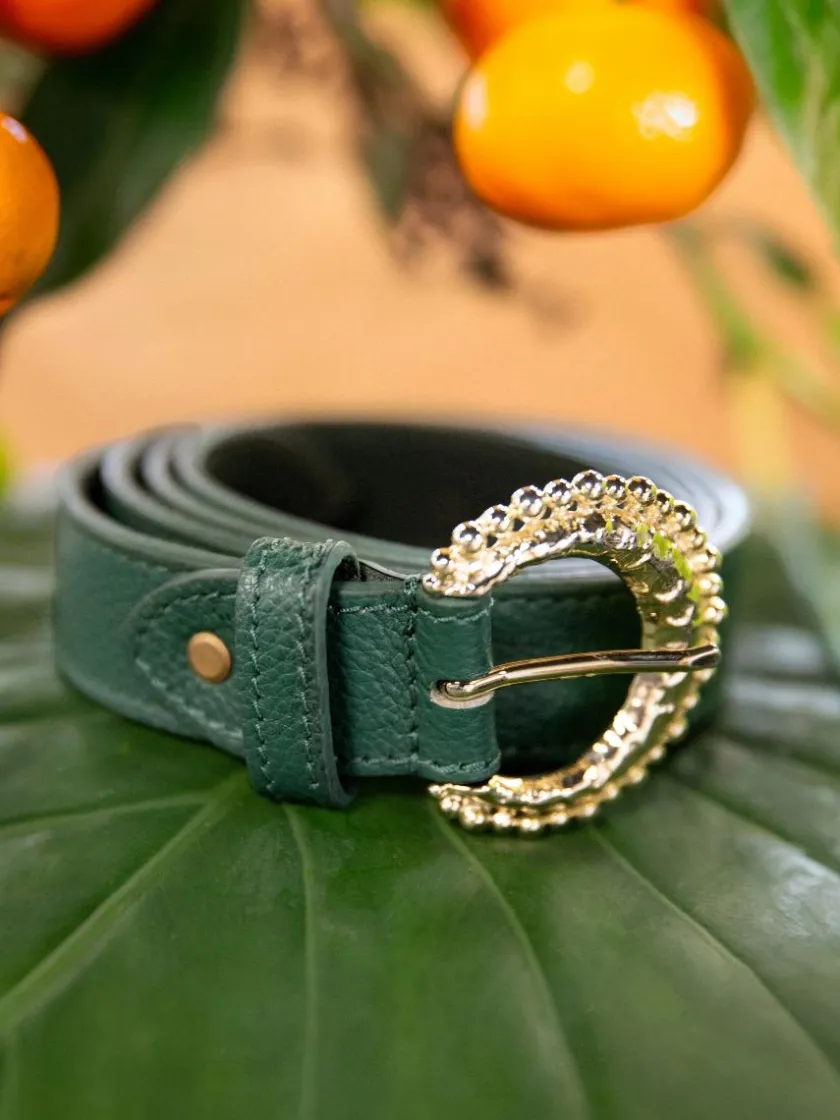 PAUL MARIUS Ceintures|LaCeinture Luna Azur - Vert Impérial
