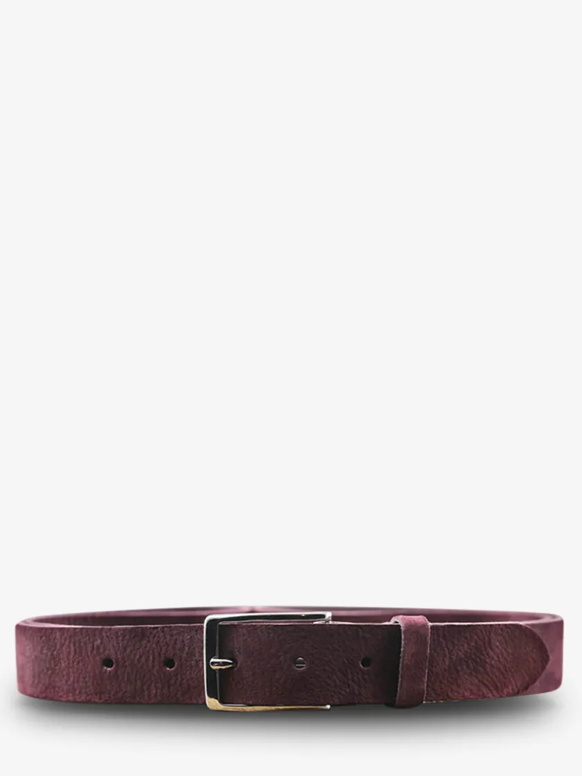 PAUL MARIUS Ceintures|Ceintures|LaCeinture Magnifique Nubuck - 30mm - Prune