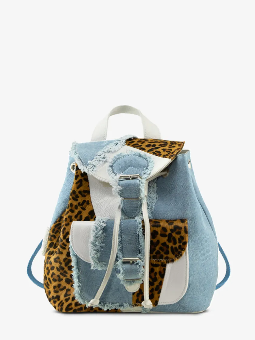 PAUL MARIUS Sacs À Dos|LeBaroudeur Chimère - Denim / Blanc