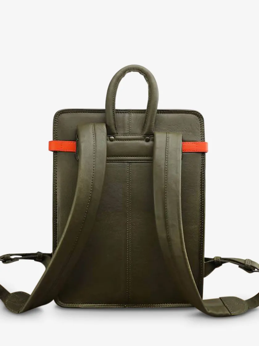 PAUL MARIUS Cartables Et Porte-Documents|Sacs À Dos|LeCitadin - Kaki / Orange