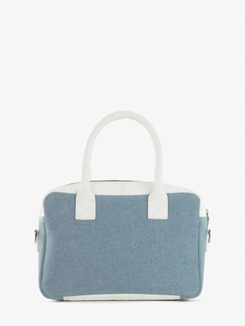 PAUL MARIUS Mini Sacs|Sacs Porté Main|LeDandy S Chimère - Denim / Blanc