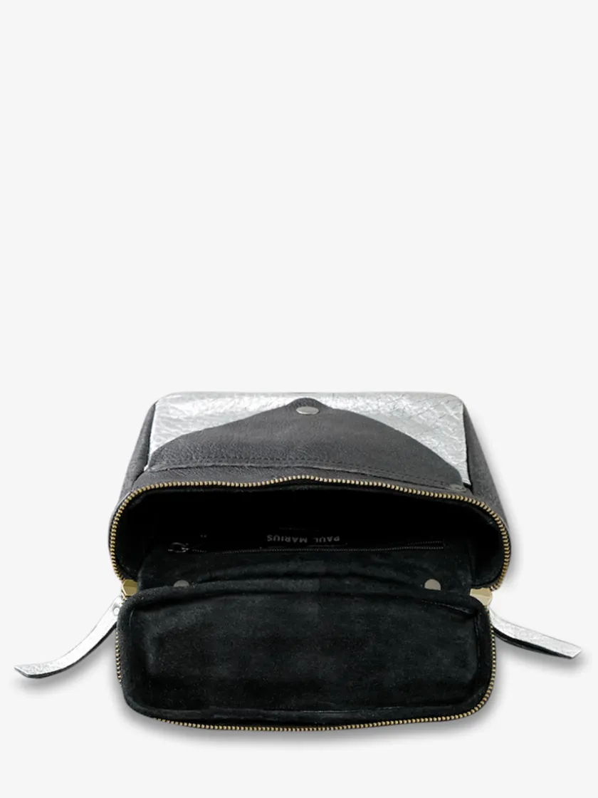 PAUL MARIUS Mini Sacs|Sacs Porté Travers|LeGavroche Réédition - Argenté / Noir
