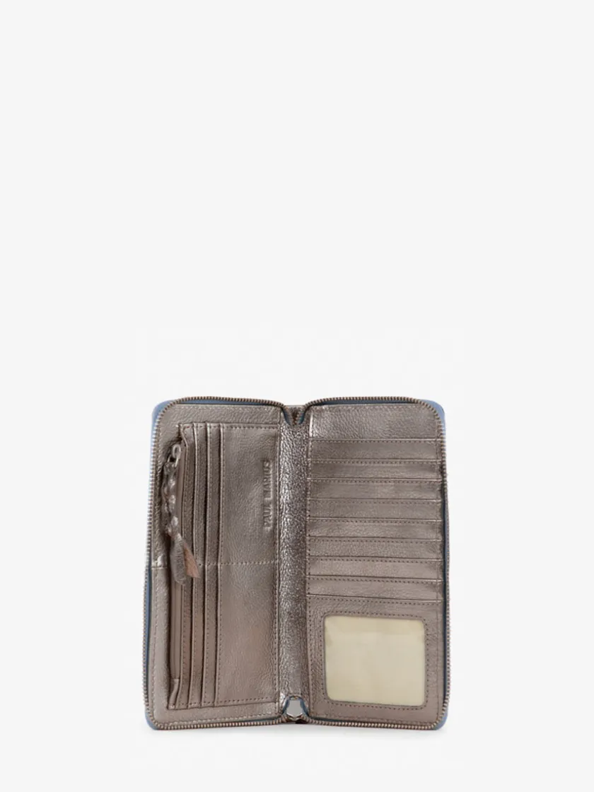PAUL MARIUS Portefeuilles|LePortefeuille Charlotte - Denim / Acier