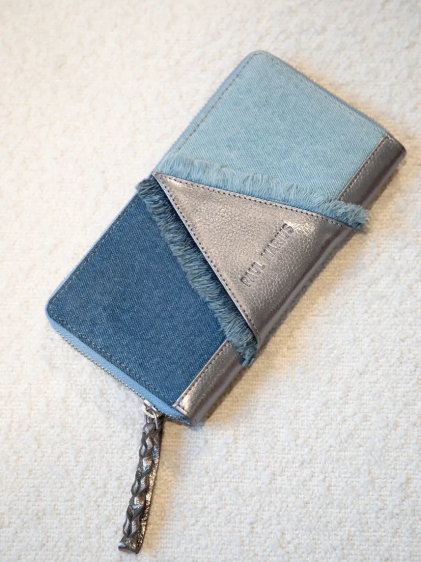 PAUL MARIUS Portefeuilles|LePortefeuille Charlotte - Denim / Acier