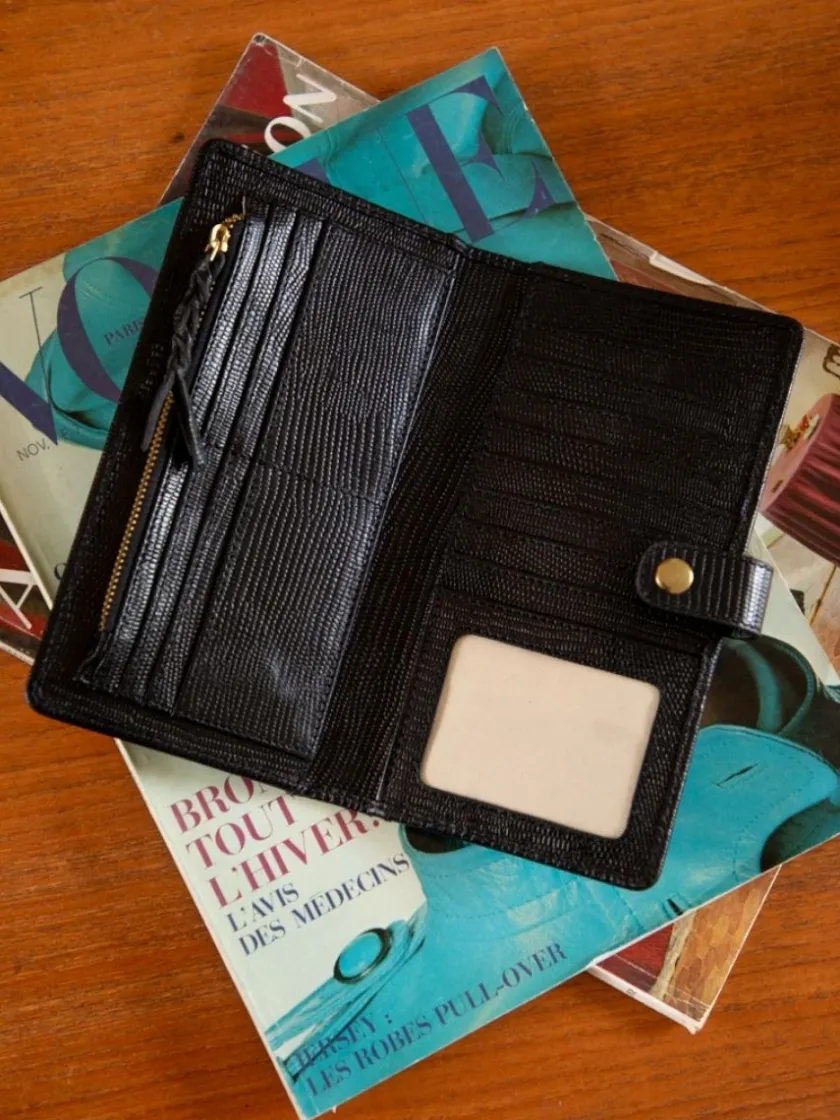 PAUL MARIUS Portefeuilles|LePortefeuille Charlotte N°2 1960 - Noir De Jais