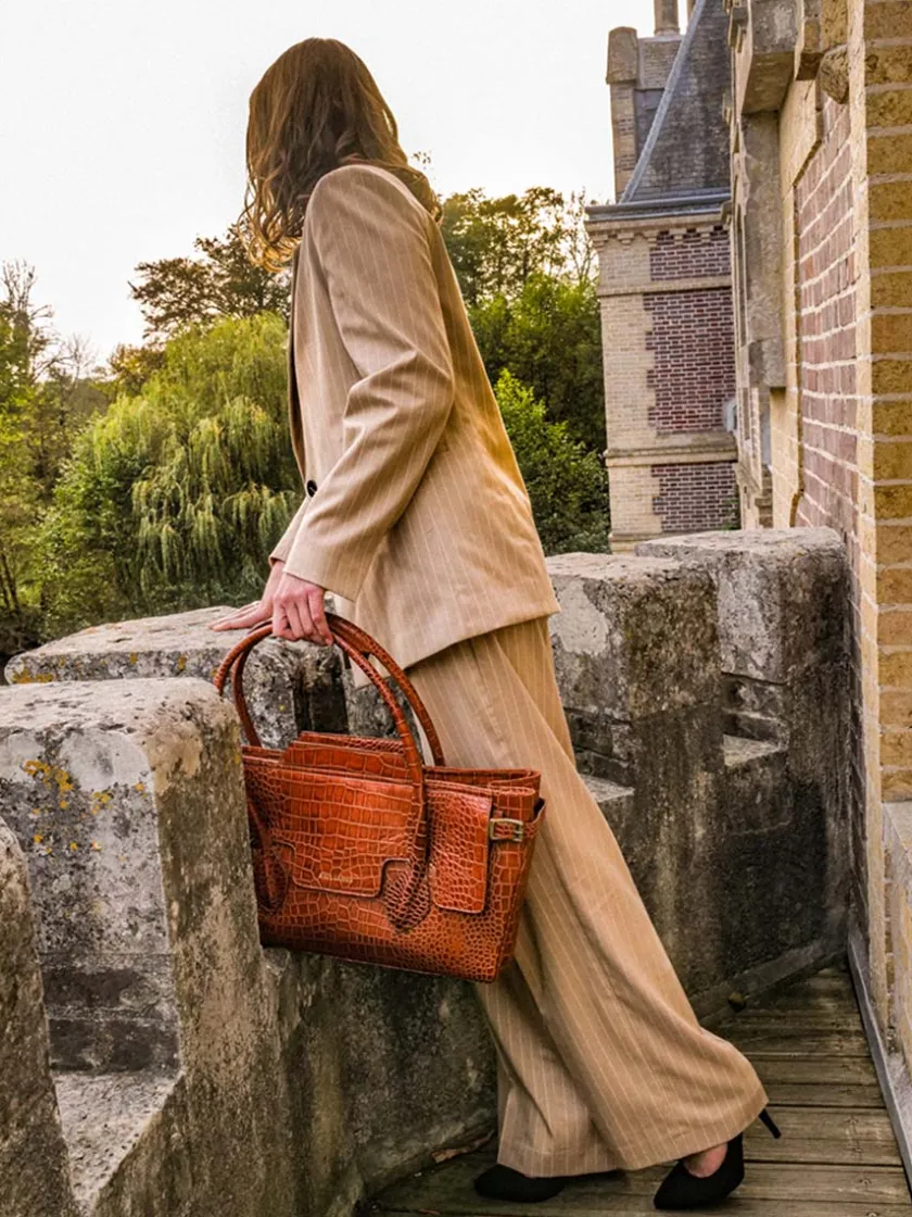 PAUL MARIUS Sacs Porté Épaule|Madeleine Alligator - Ambre