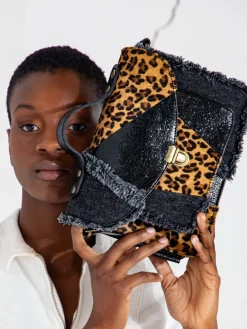 PAUL MARIUS Sacs Porté Main|Mademoiselle George Chimère - Denim / Noir