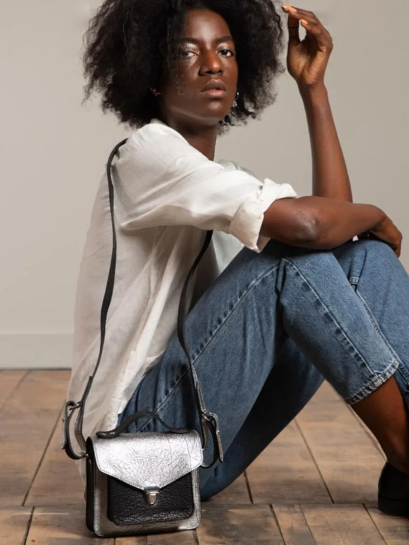 PAUL MARIUS Mini Sacs|Sacs Porté Main|Mademoiselle George XS - Argenté / Noir