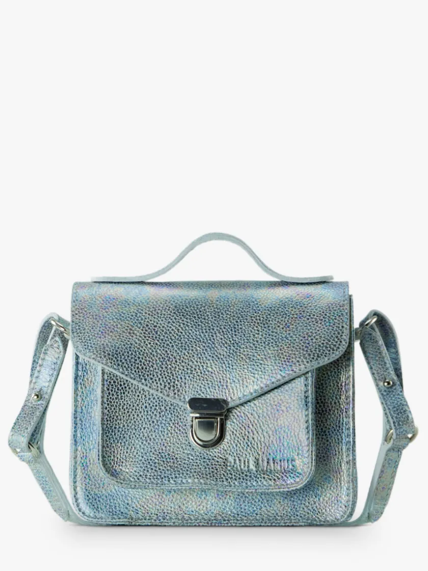 PAUL MARIUS Mini Sacs|Sacs Porté Main|Mademoiselle George XS Granite - Blanc / Holographique