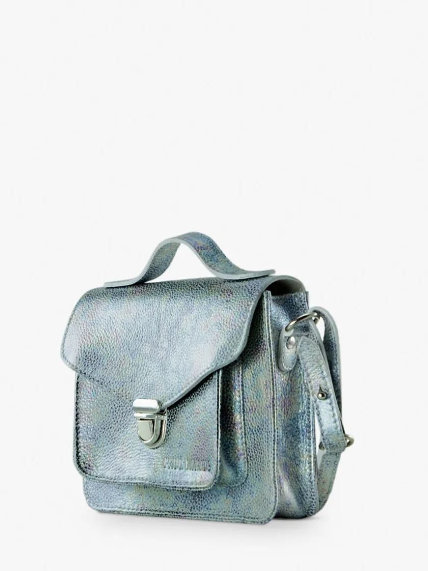 PAUL MARIUS Mini Sacs|Sacs Porté Main|Mademoiselle George XS Granite - Blanc / Holographique