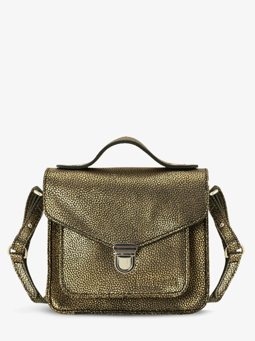 PAUL MARIUS Mini Sacs|Sacs Porté Main|Mademoiselle George XS Granite - Noir / Doré