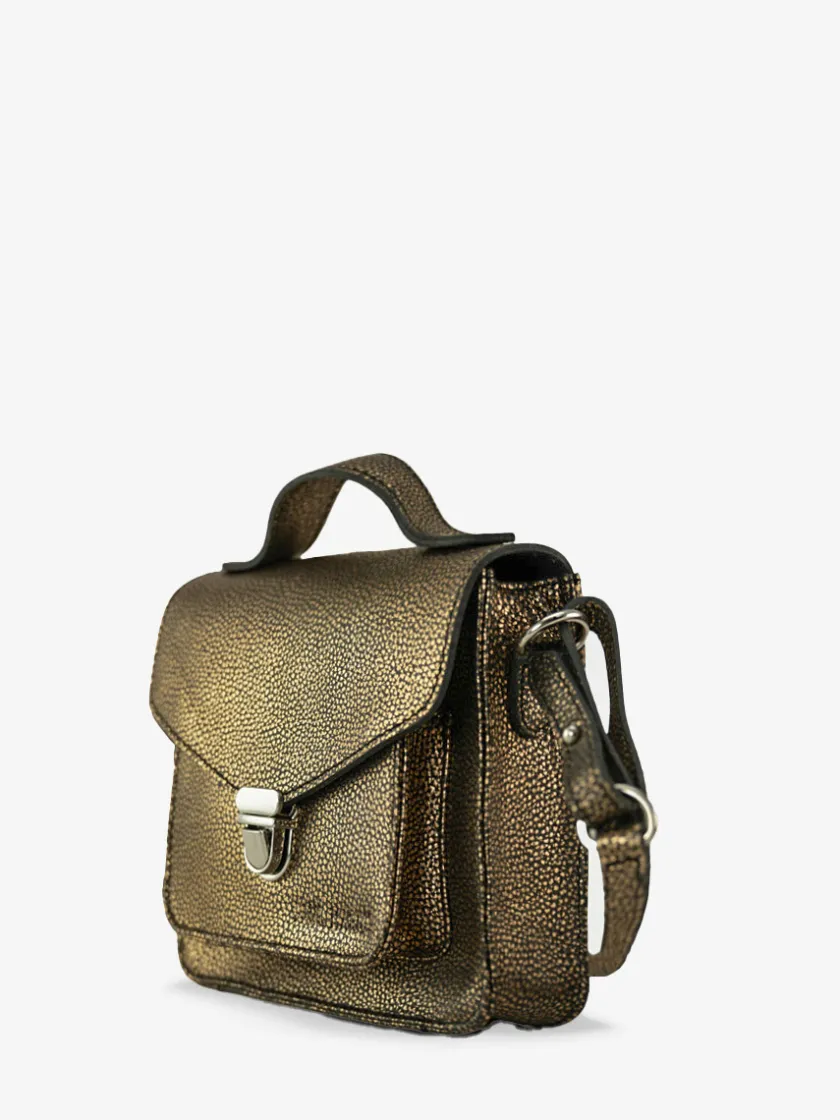 PAUL MARIUS Mini Sacs|Sacs Porté Main|Mademoiselle George XS Granite - Noir / Doré