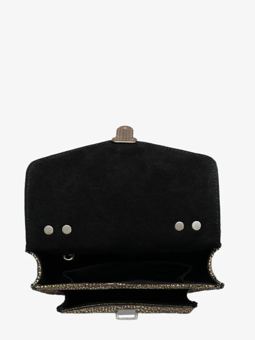 PAUL MARIUS Mini Sacs|Sacs Porté Main|Mademoiselle George XS Granite - Noir / Doré