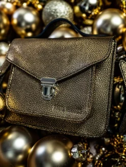 PAUL MARIUS Mini Sacs|Sacs Porté Main|Mademoiselle George XS Granite - Noir / Doré