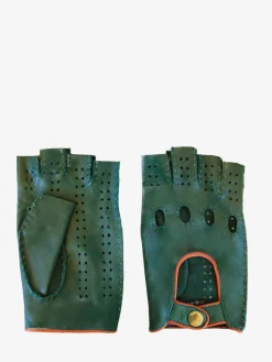 PAUL MARIUS Gants Et Mitaines|Mitaines Pilote Femme - Vert Foncé / Naturel