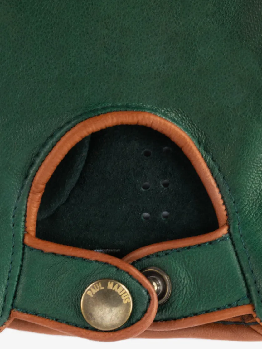 PAUL MARIUS Gants Et Mitaines|Mitaines Pilote Femme - Vert Foncé / Naturel
