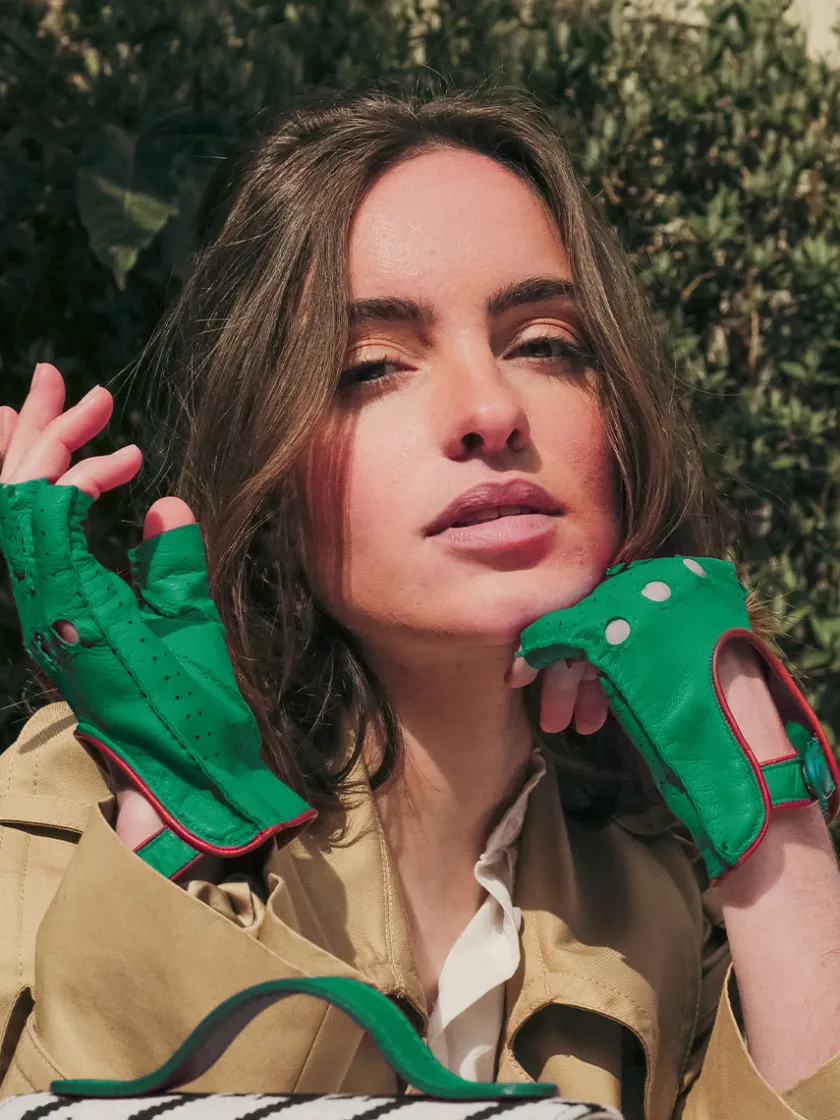 PAUL MARIUS Gants Et Mitaines|Mitaines Pilote Femme - Vert / Naturel