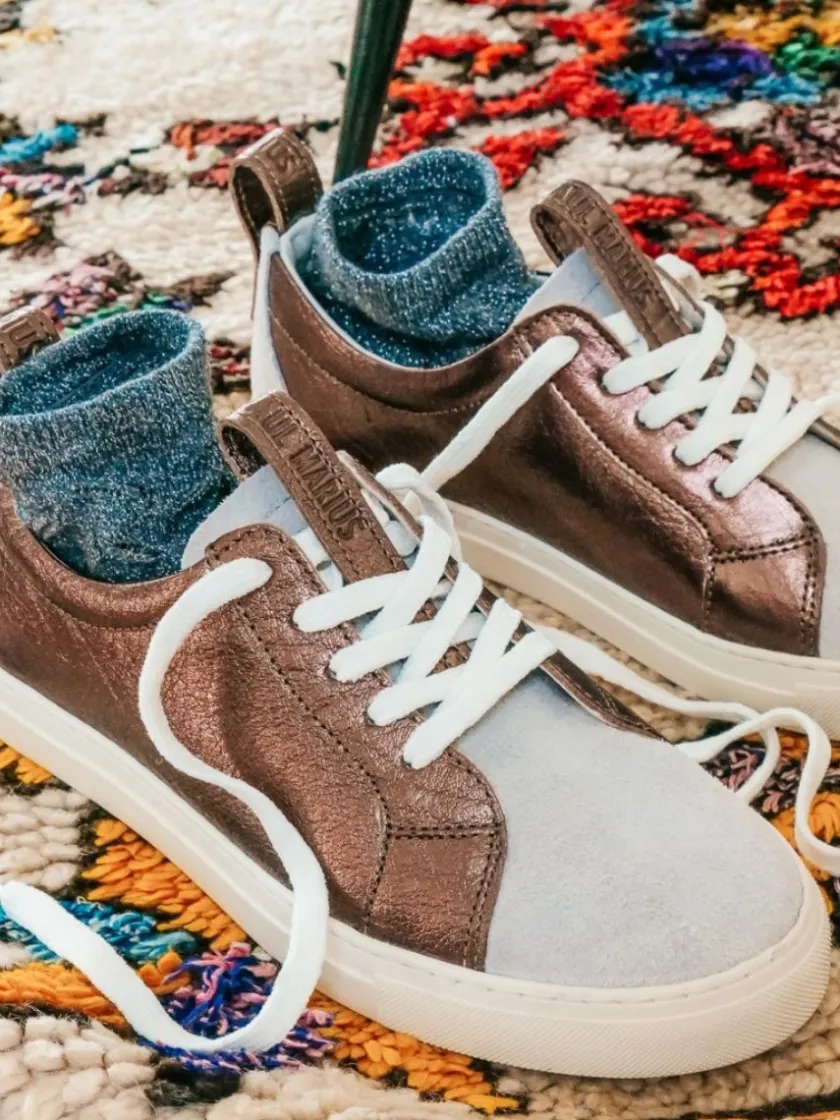 PAUL MARIUS Pm002 - Baskets Basses|PM002 - Cuivré / Blanc